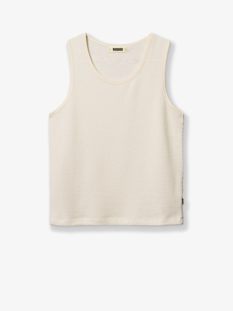 Woodbird Camiseta de tirantes Woodbird Wblung de mezcla de viscosa beige - World Class Fashion