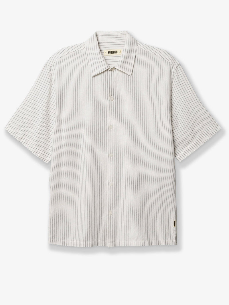 Woodbird Woodbird Wbwang Linen Cotton Blend Shirt White - World Class Fashion