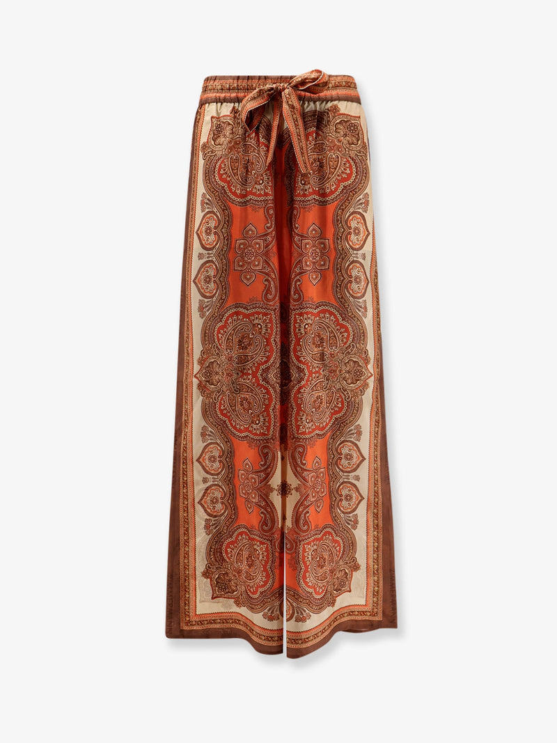Zimmermann Zimmermann Mahon Silk Trousers Orange - World Class Fashion