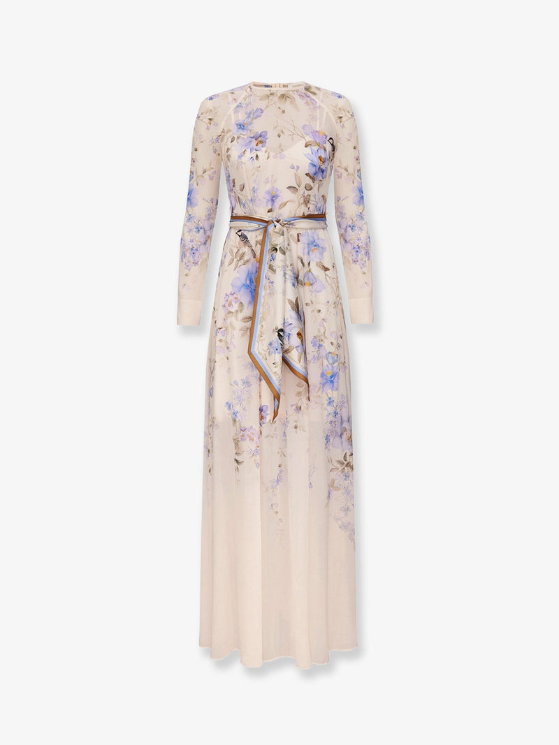 Zimmermann Zimmermann Luna Viscose Dress Beige - World Class Fashion