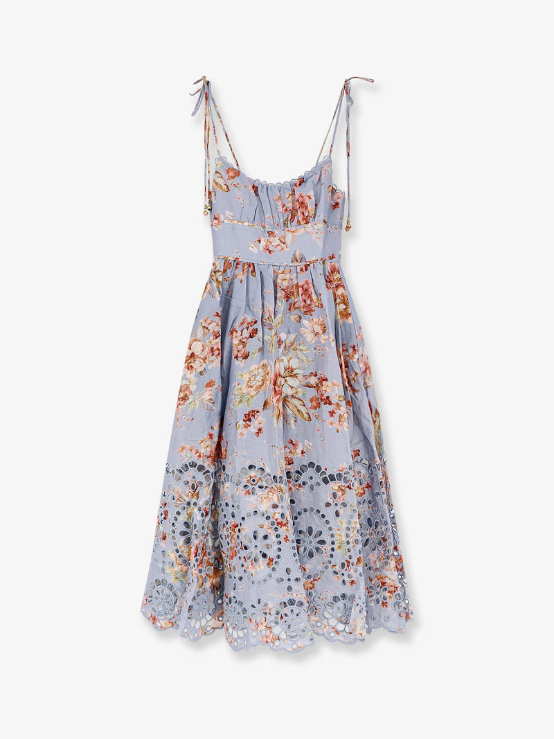 Zimmermann Zimmermann Awaken Vestido Largo de Lino Multicolor - World Class Fashion