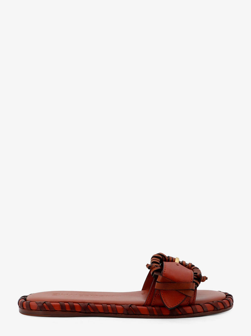 Zimmermann Zimmermann Alchemy Leather Sandals With Woven Details - World Class Fashion
