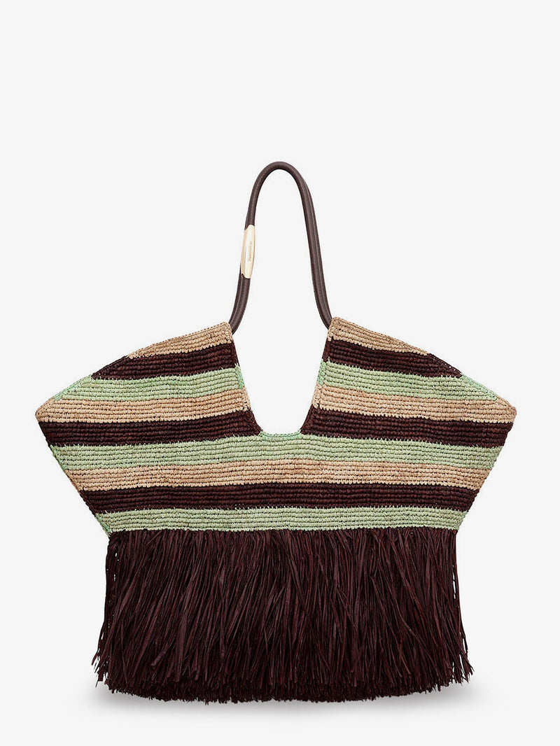 Zimmermann Zimmermann Golden Time Raffia Shoulder Bag Brown - World Class Fashion