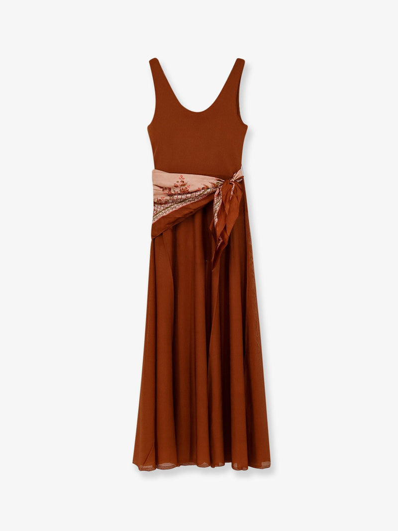 Zimmermann Zimmermann Aster Viscose Blend Long Dress Orange - World Class Fashion