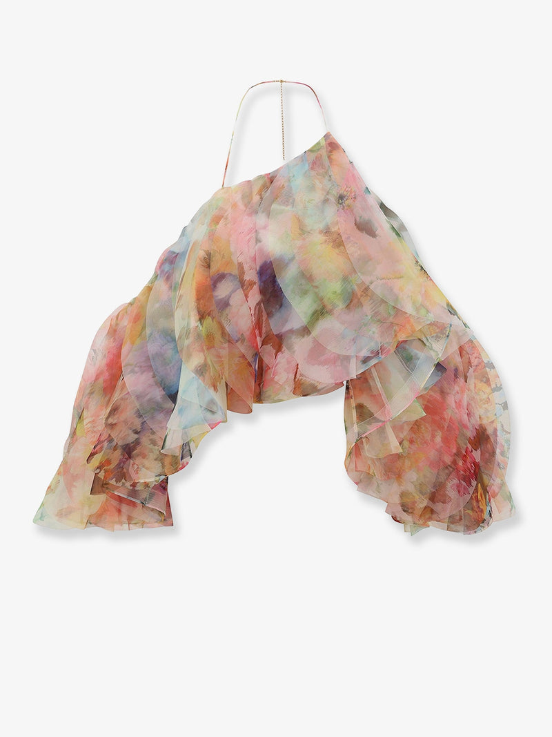 Zimmermann Zimmermann Luna Fanned Multicolor Top - World Class Fashion