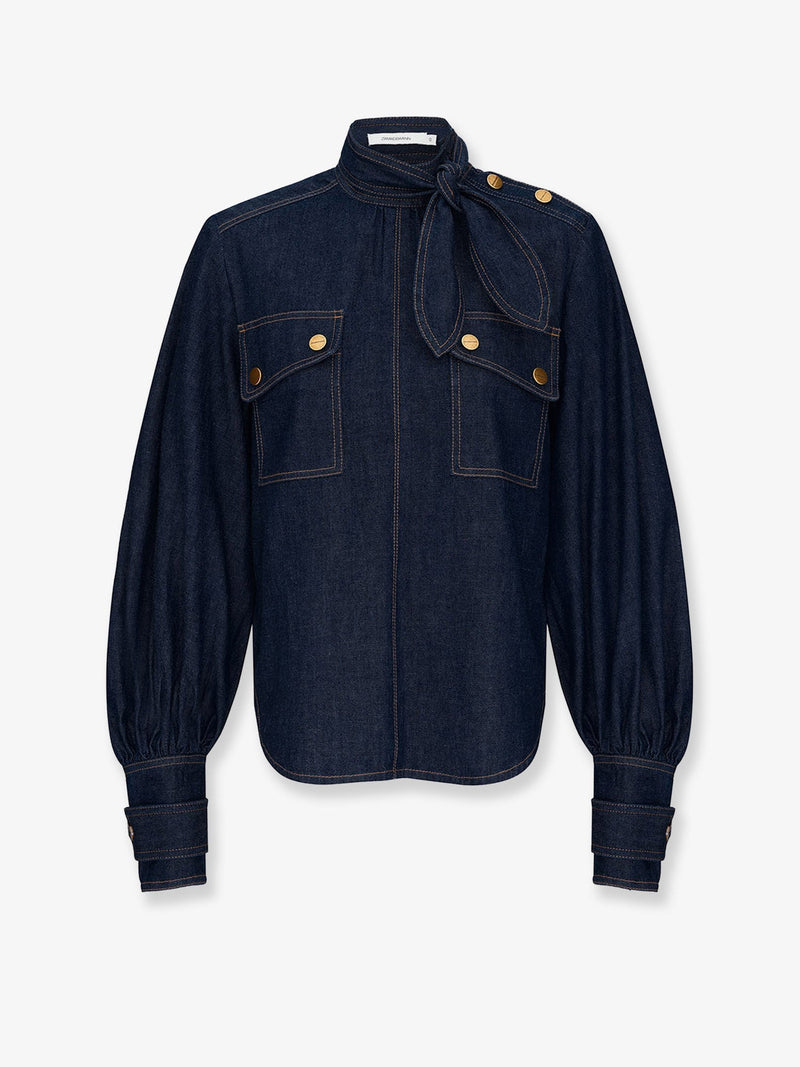 Zimmermann Zimmermann Cargo Denim Shirt Blue Women - World Class Fashion