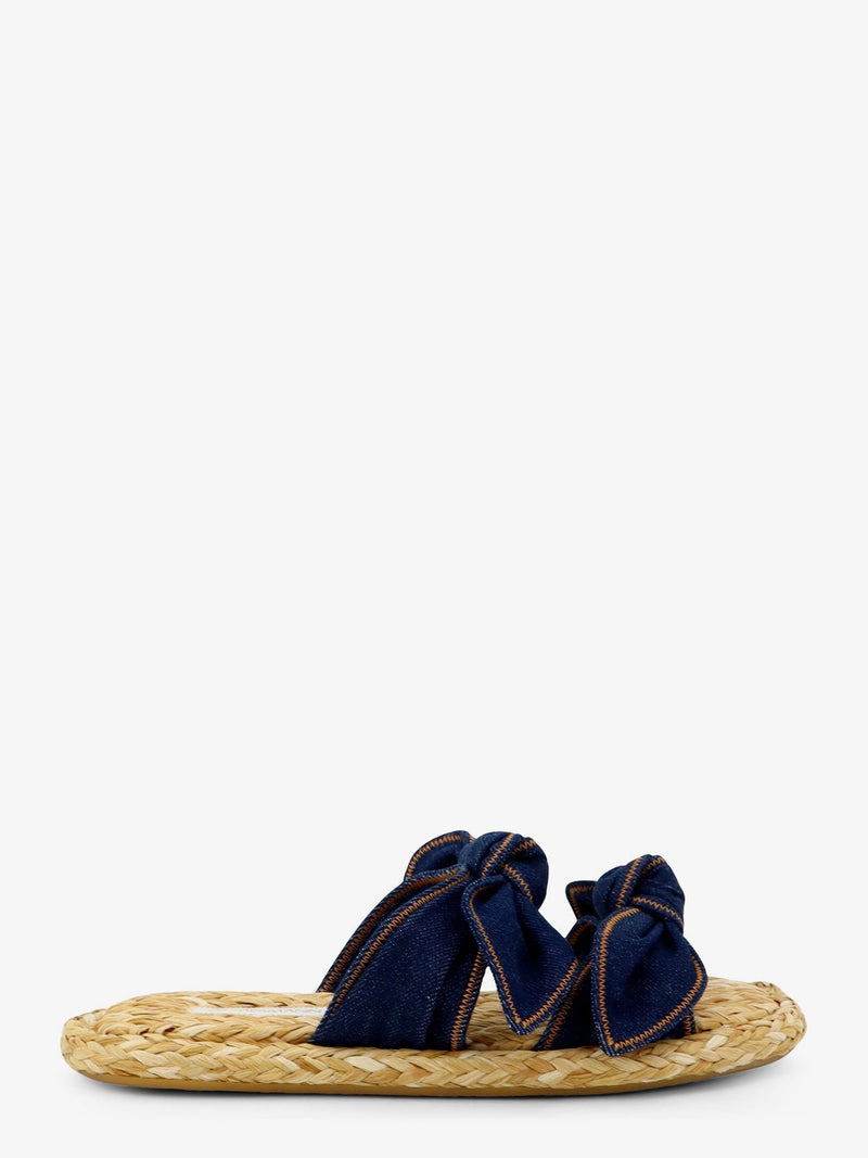 Zimmermann Zimmermann Carousel Raffia And Denim Sandals - World Class Fashion