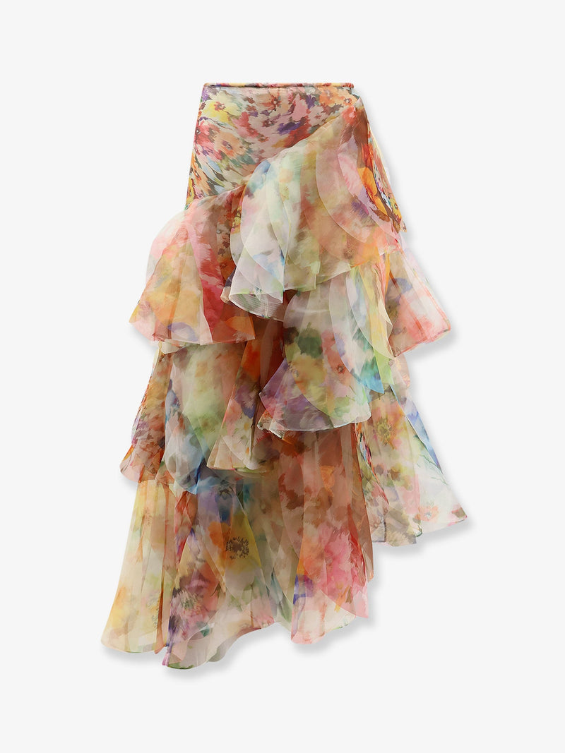 Zimmermann Zimmermann Luna Fanned Maxi Skirt Multicolor - World Class Fashion
