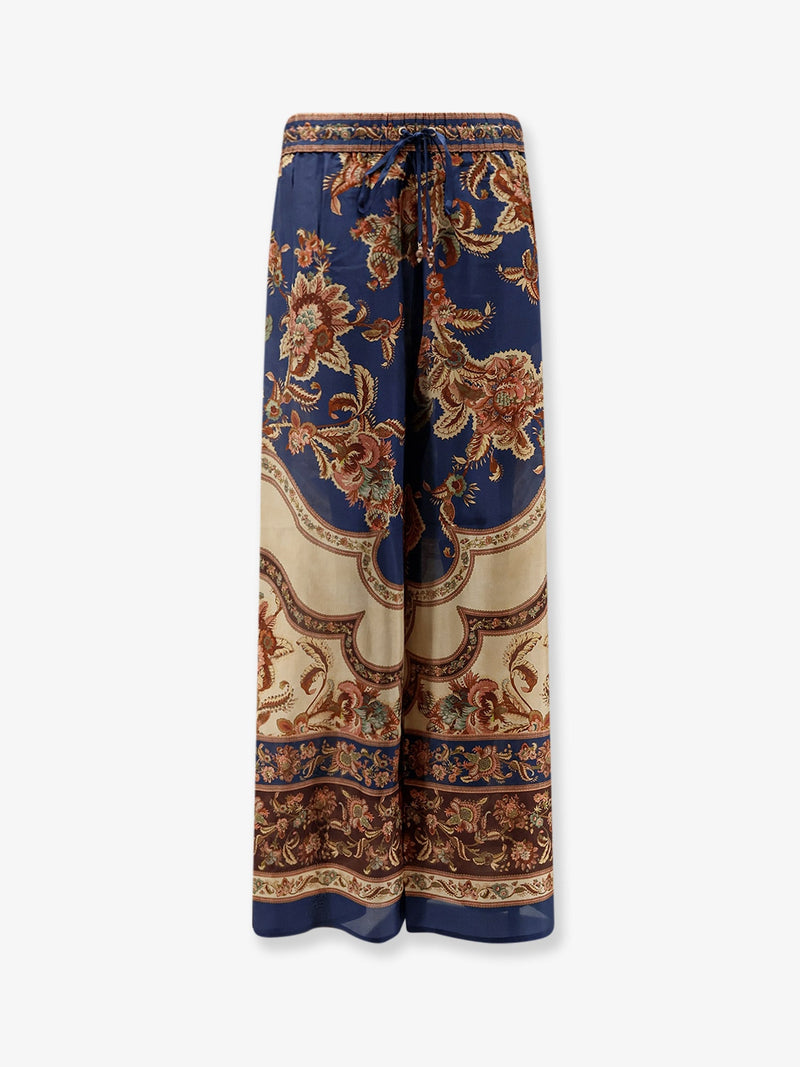 Zimmermann Zimmermann Aster Silk Trousers Beige - World Class Fashion