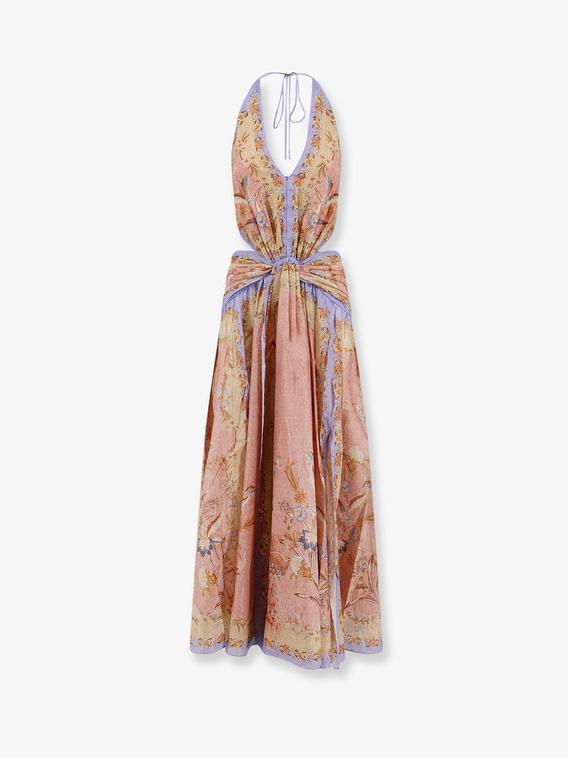 Zimmermann Zimmermann Indra Cotton and Silk Long Dress Pink - World Class Fashion