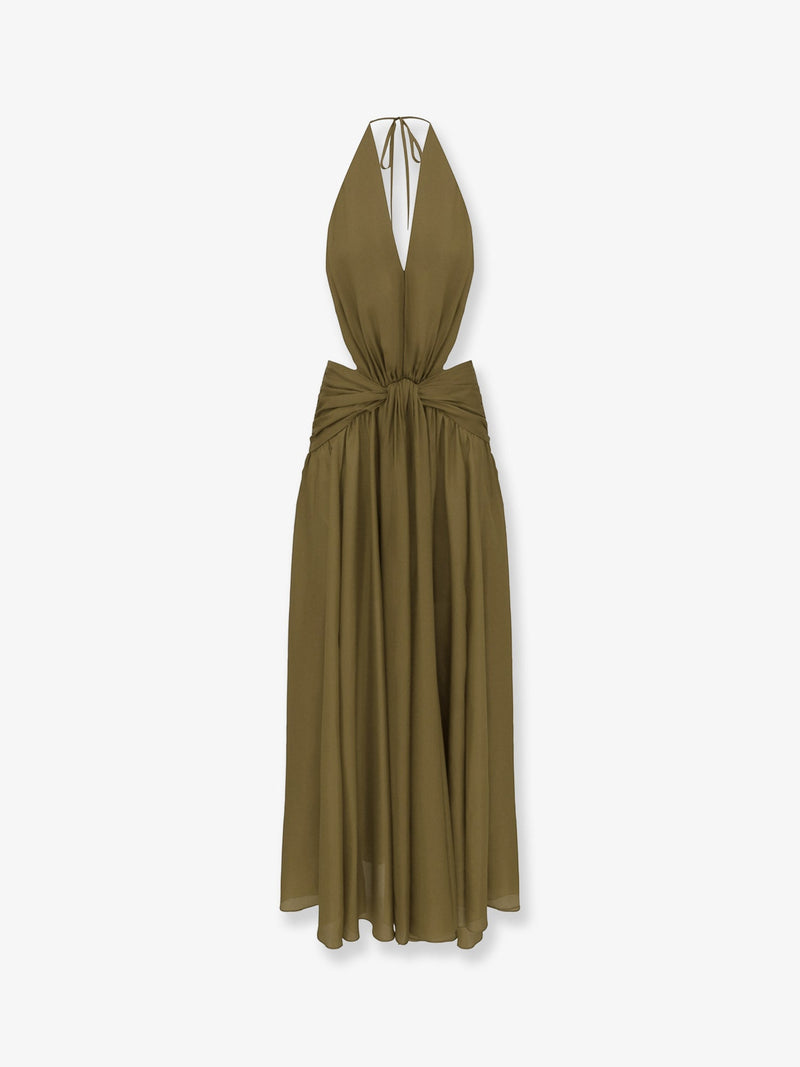 Zimmermann Zimmermann Indra Silk Dress Green - World Class Fashion