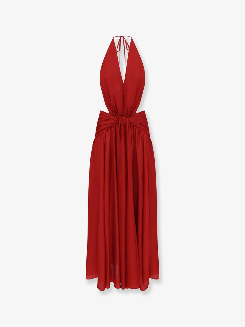 Zimmermann Zimmermann Indra Silk Dress Red - World Class Fashion