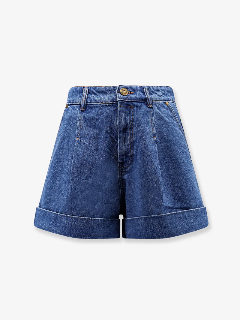 Zimmermann Zimmermann Tailored Denim Shorts Blue - World Class Fashion