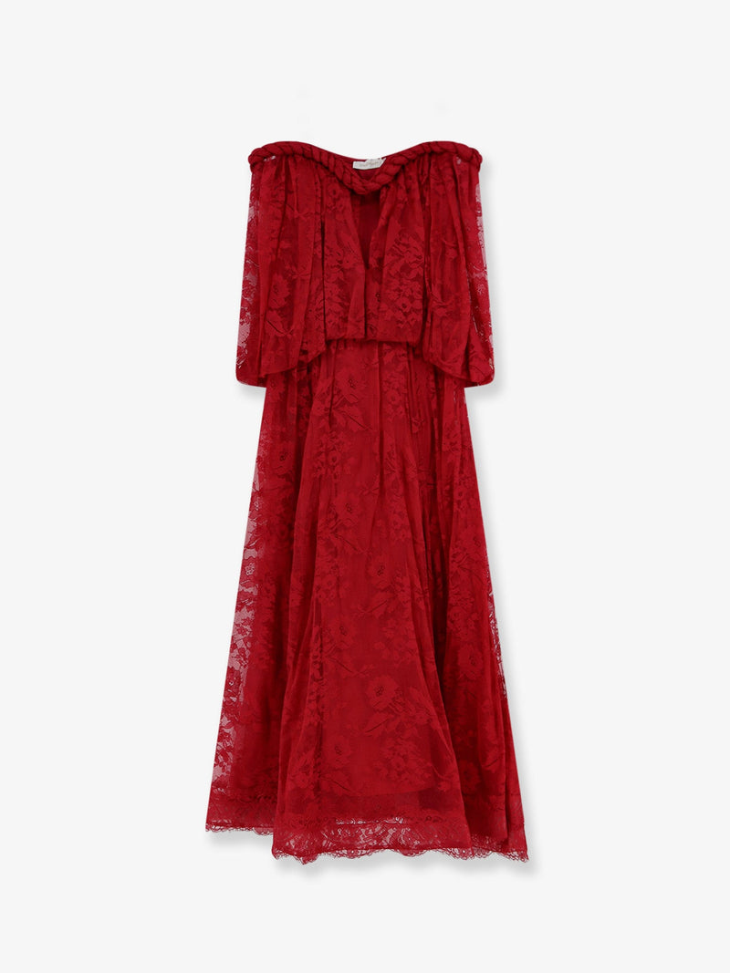 Zimmermann Zimmermann Luna Lace Dress Red - World Class Fashion