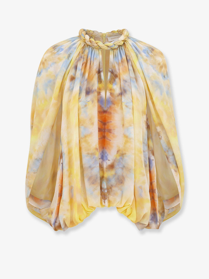 Zimmermann Zimmermann Alchemy Twist Billow Silk Top - World Class Fashion