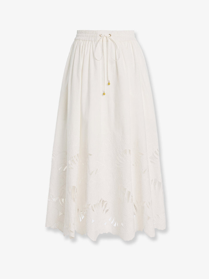Zimmermann Zimmermann Mahon Cotton Skirt White Women - World Class Fashion