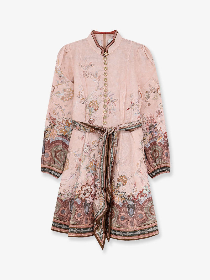 Zimmermann Zimmermann Alchemy Linen Dress Pink Women - World Class Fashion