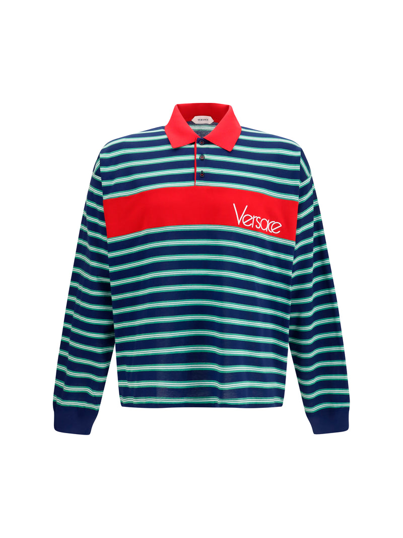 Versace Versace Striped Cotton Polo - World Class Fashion