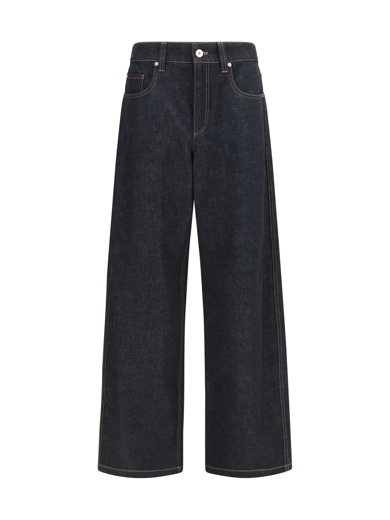 Brunello Cucinelli Brunello Cucinelli Straight-leg Denim Jeans Nero - World Class Fashion