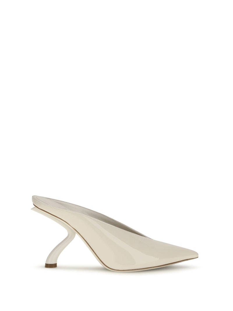 Ferragamo Ferragamo S Sculpted Heel Mules Mascarpone - World Class Fashion