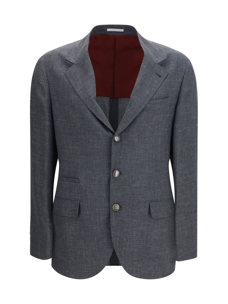Brunello Cucinelli Brunello Cucinelli Deconstructed Jacket Grey Men - World Class Fashion