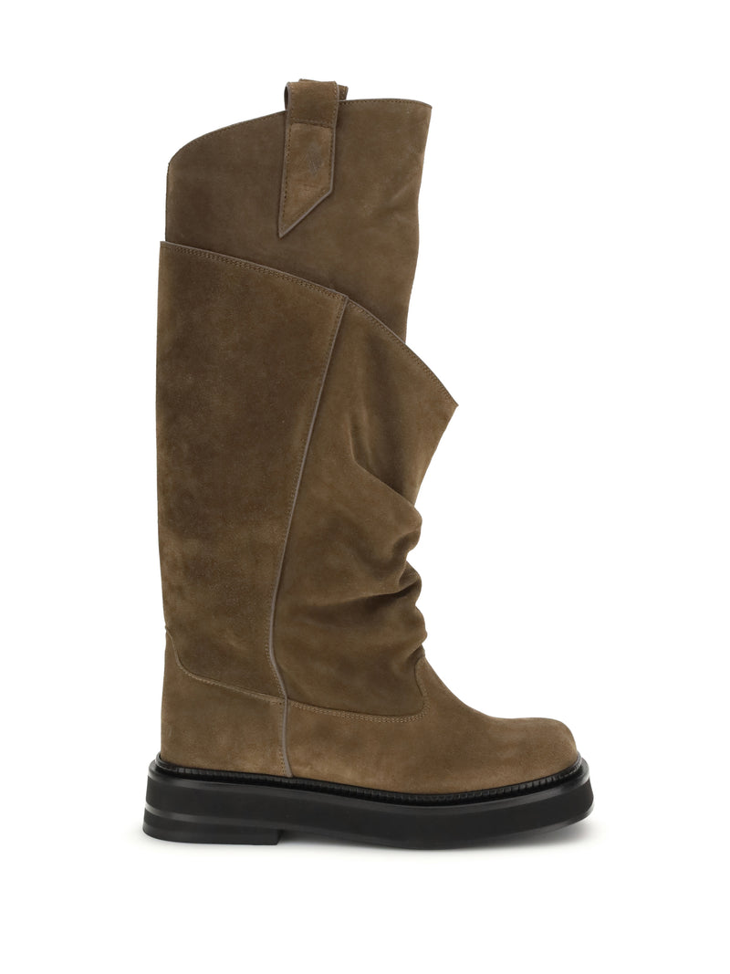 The Attico The Attico La Passeggiata Suede Boots - World Class Fashion