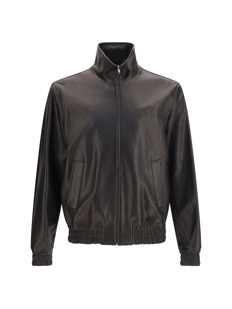 Valentino Valentino Leather Zip Jacket Nero Men - World Class Fashion
