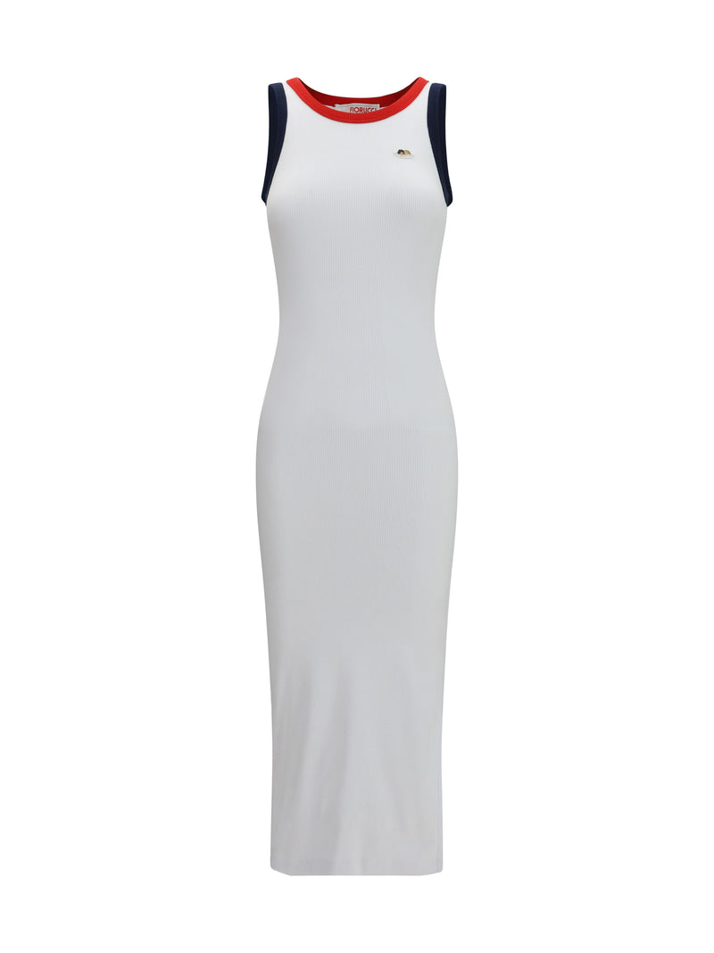 Fiorucci Fiorucci Ribbed Cotton Midi Dress Multicolor - World Class Fashion