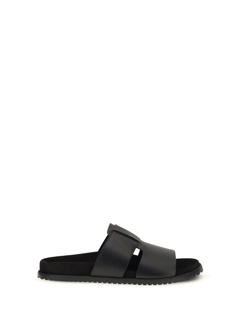 Dolce & Gabbana Dolce & Gabbana Leather Sandals Nero Men - World Class Fashion