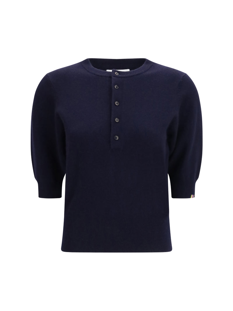 Extreme Cashmere Extreme Cashmere N°477 Mimi Crew-neck Sweater Navy - World Class Fashion