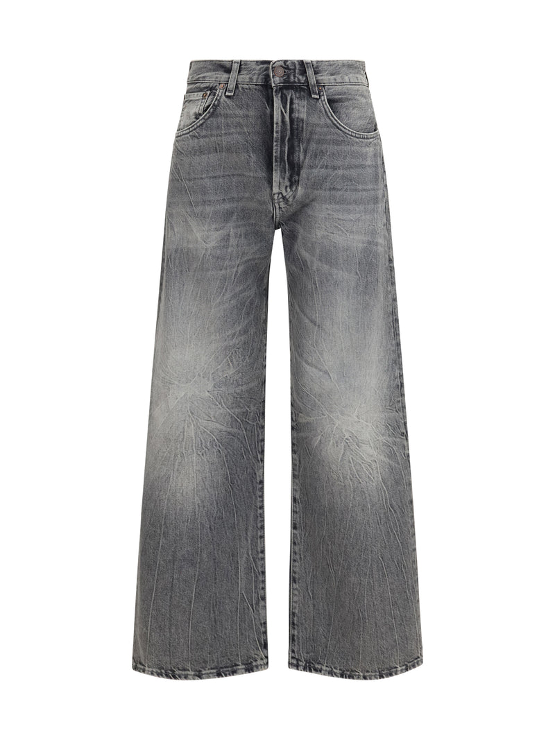 Acne Studios Acne Studios 2021F Wide-leg Jeans Washed Black - World Class Fashion