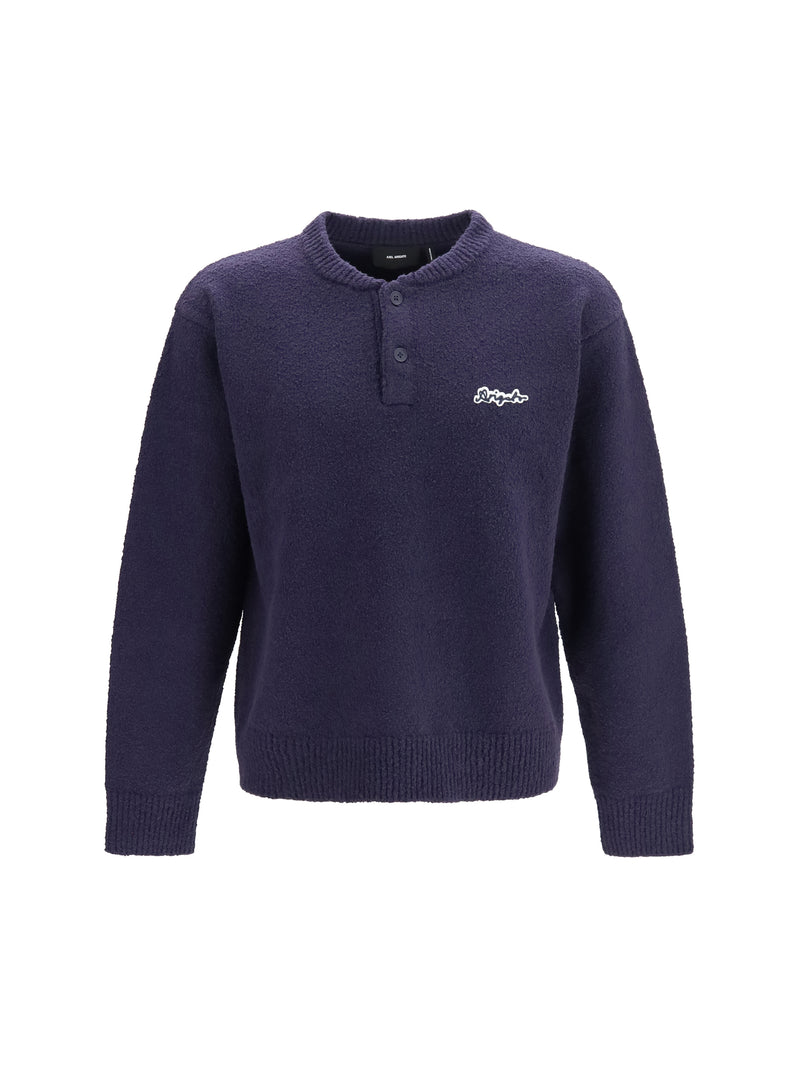 Axel Arigato Axel Arigato Tag Crewneck Sweater Navy - World Class Fashion