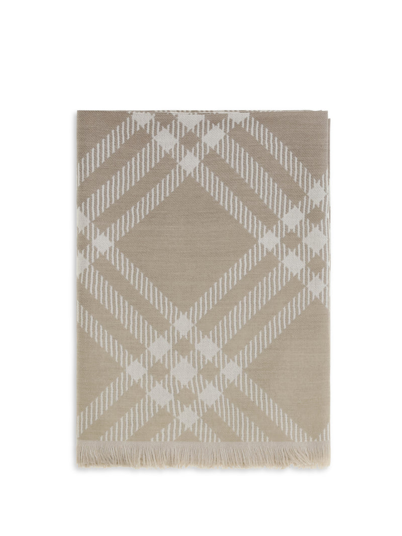 Burberry Burberry Wool and Silk Scarf Sand - World Class Fashion