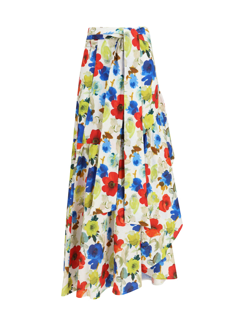 Sara Roka Sara Roka Marzia Skirt Poppie/Blue/Lime - World Class Fashion