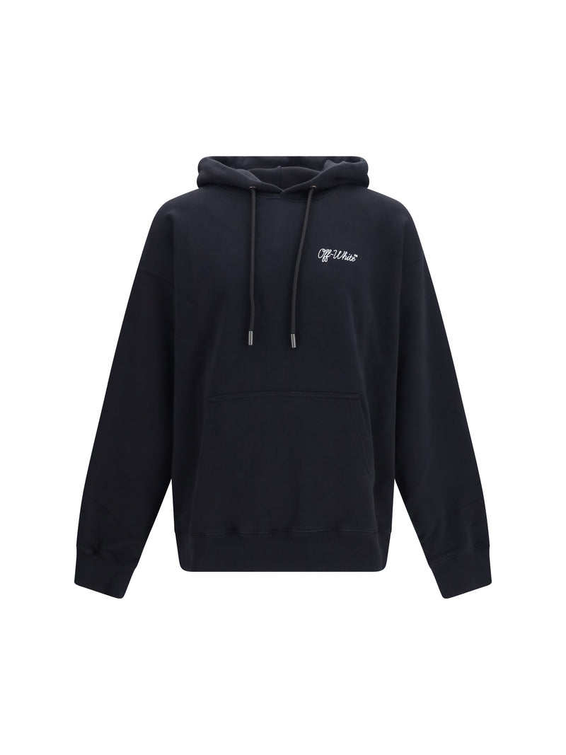 Off-white Off-White Script Logo Skate Hoodie Black - World Class Fashion