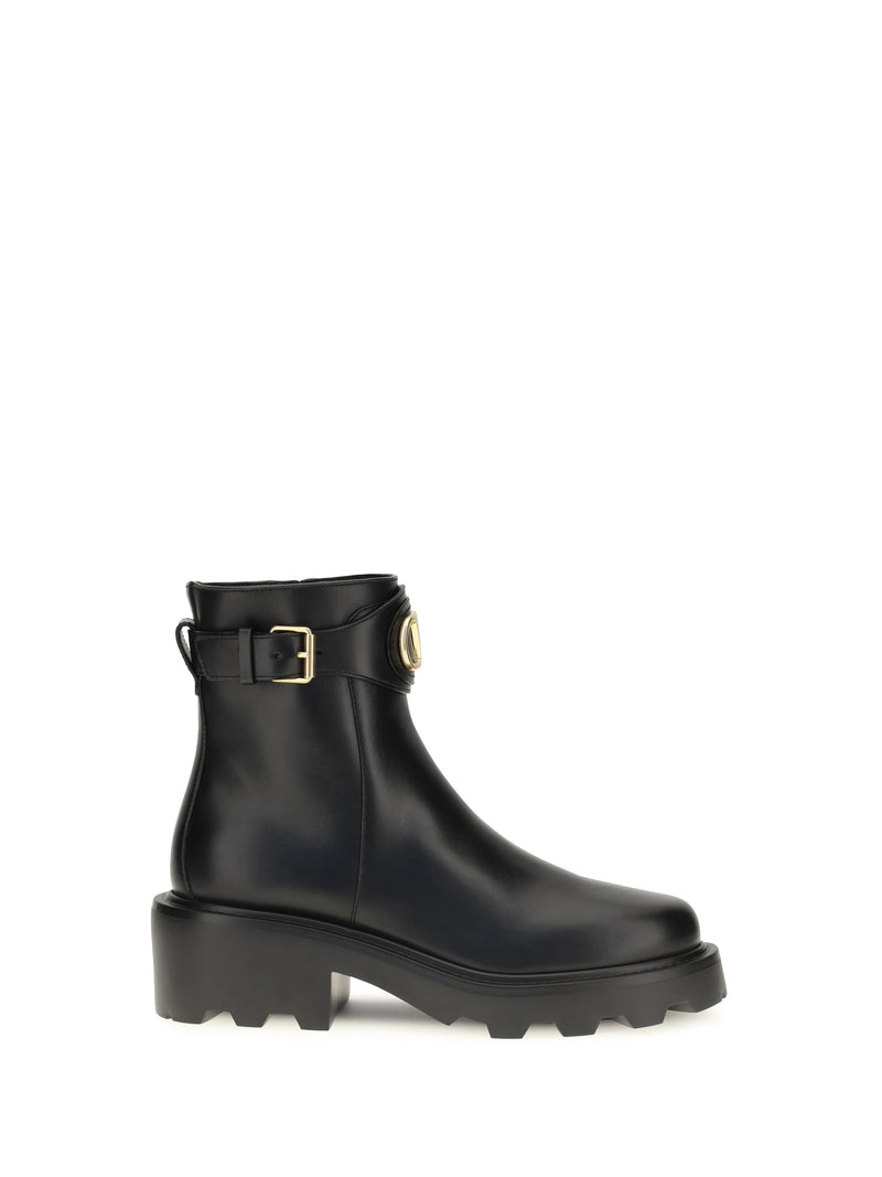 Valentino Garavani Valentino Garavani VLogo Signature Ankle Boots Black - World Class Fashion