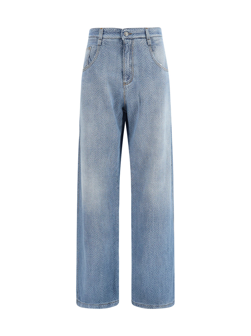 Ermanno Scervino Ermanno Scervino Baggy Jeans Bright Cobalt - World Class Fashion