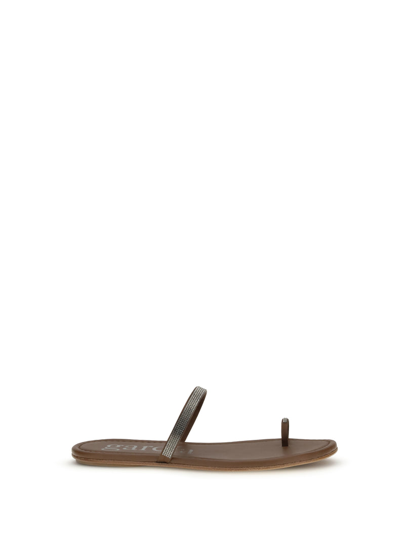 Pedro García Pedro García Pita Sandals Nutmeg Satin-Greige - World Class Fashion
