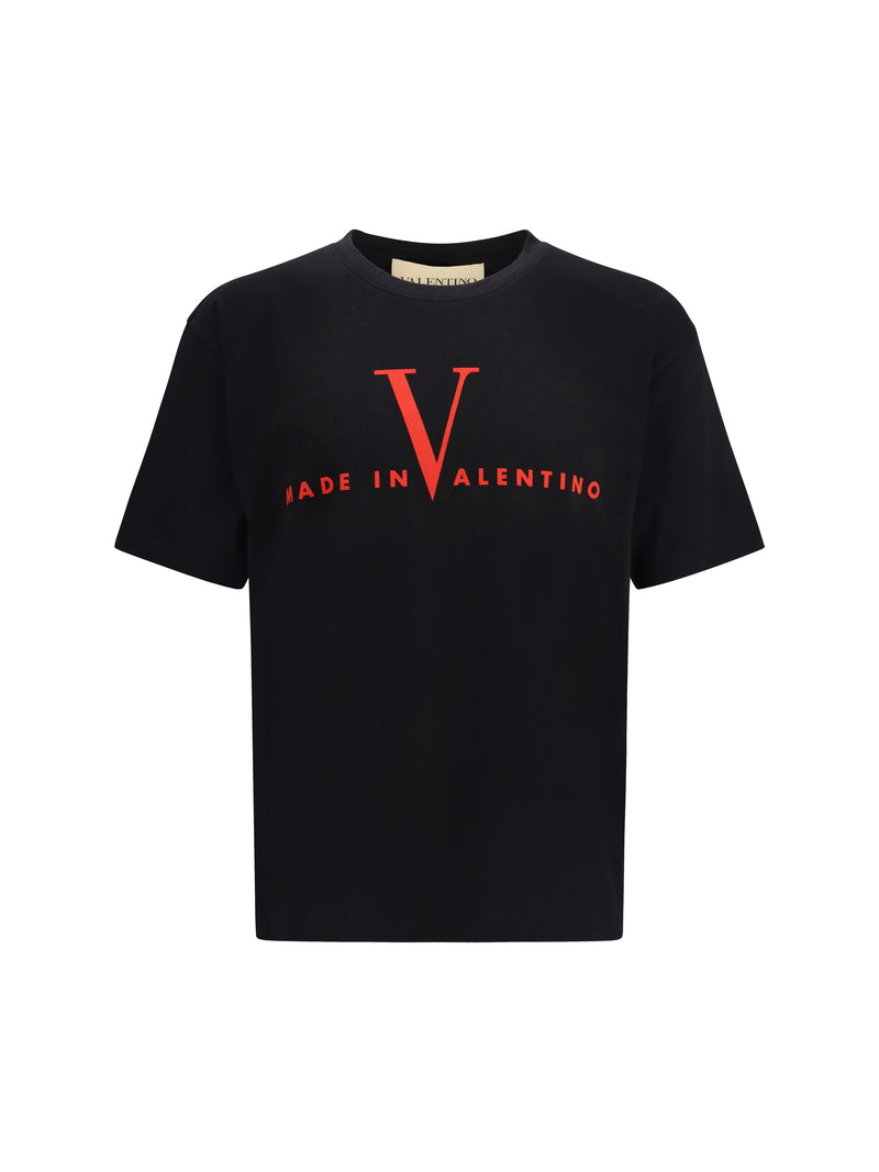 Valentino Valentino Cotton T-shirt Nero/Rosso Men - World Class Fashion