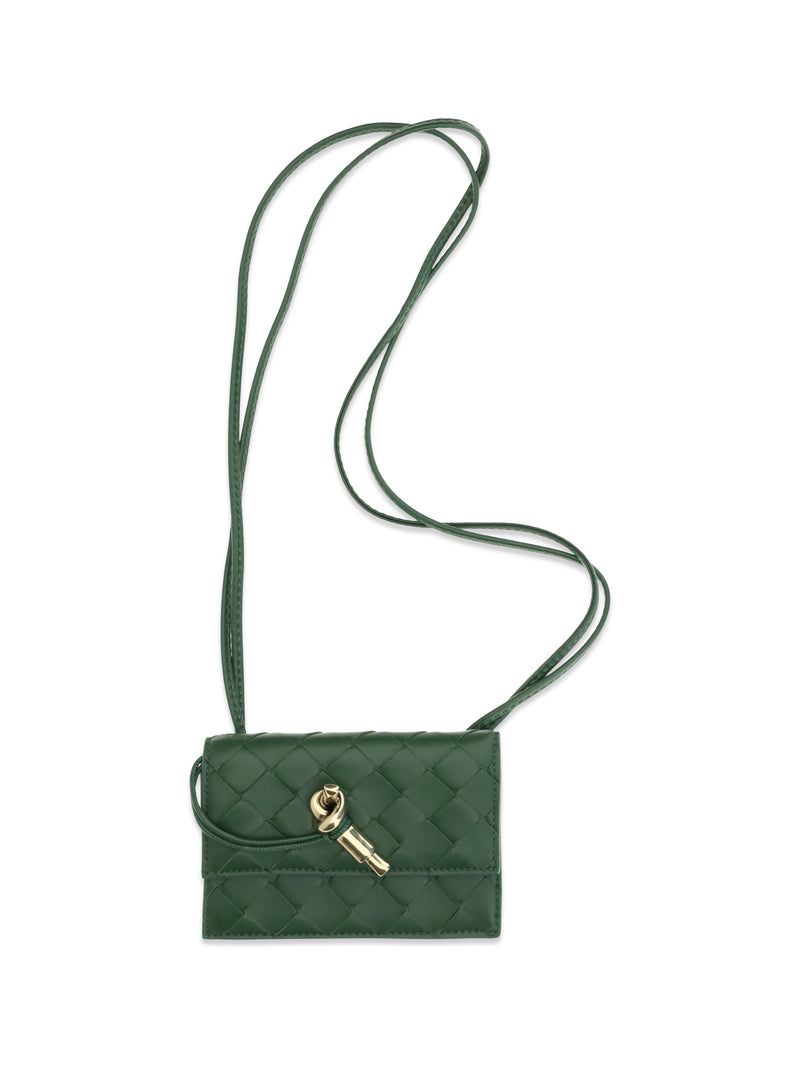 Bottega Veneta Bottega Veneta Andiamo Badge Holder Basil-Muse Brass - World Class Fashion