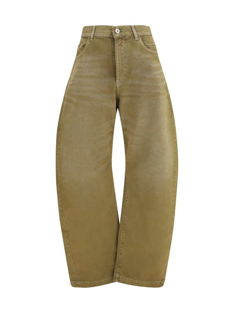 The Attico The Attico Wide-leg Jeans With Back Belt - World Class Fashion