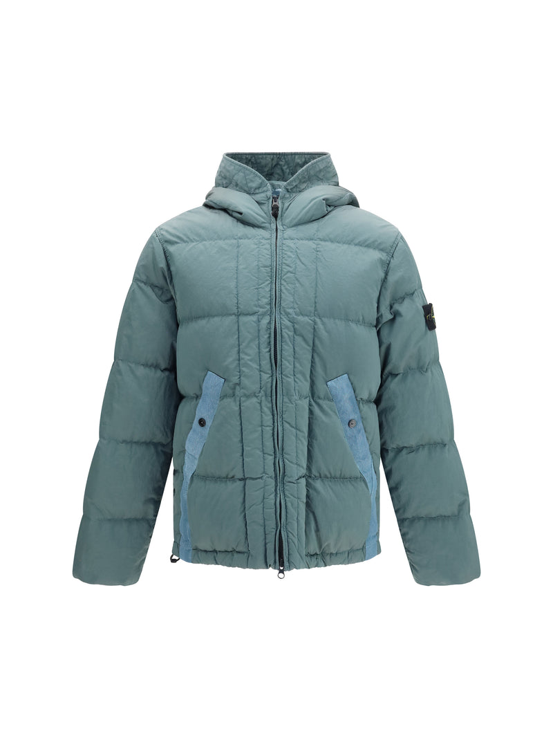 Stone Island Stone Island Nylon Metal Hooded Puffer Jacket Ocean Green - World Class Fashion