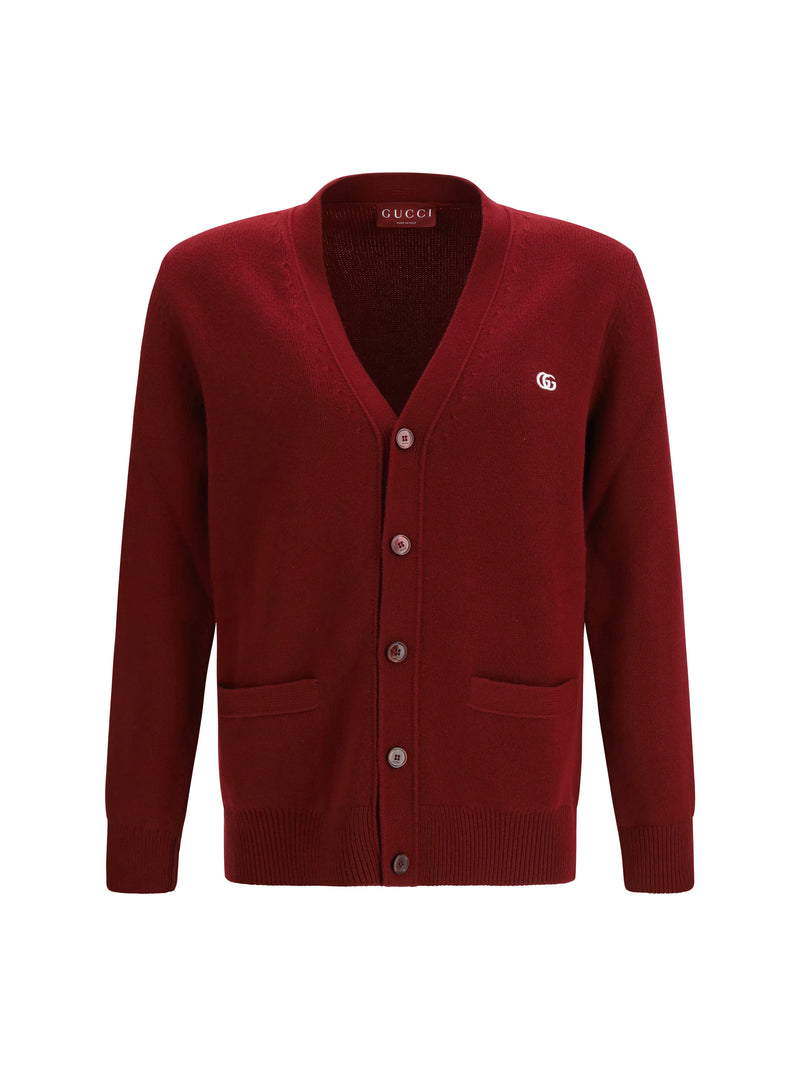 Gucci Gucci Wool Cashmere Cardigan Red Wine/Mix - World Class Fashion