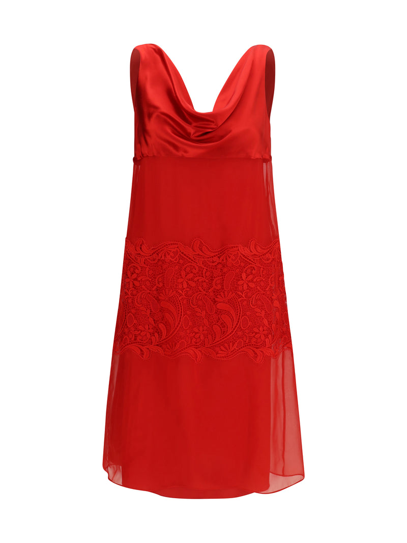 Ferragamo Ferragamo Draped Lace Dress - World Class Fashion