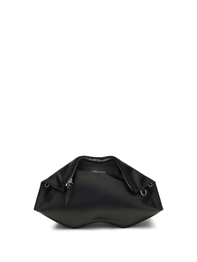 Alexander McQueen Alexander McQueen Manta Clutch Negro/Plateado - World Class Fashion