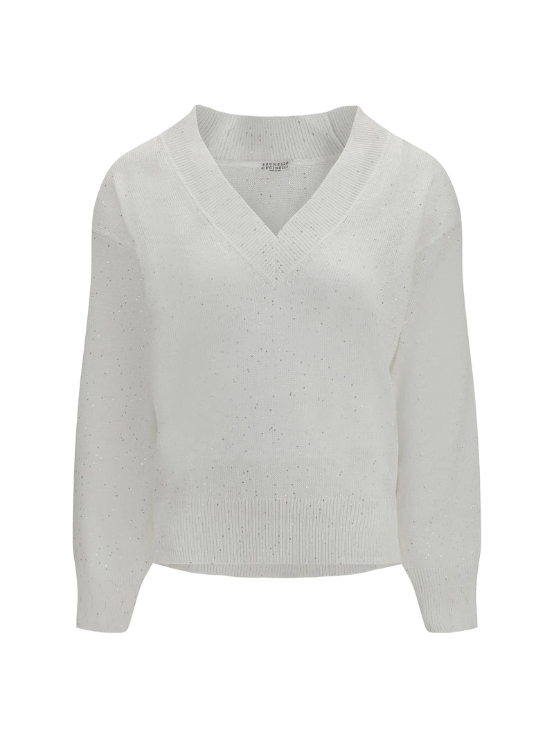 Brunello Cucinelli Brunello Cucinelli Sparkling Linen T-shirt White - World Class Fashion