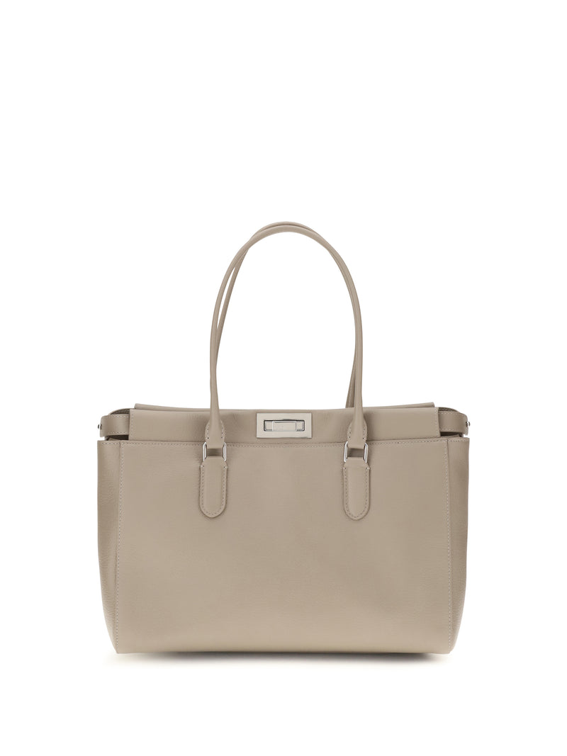 Fendi Fendi Peekaboo Small Tote Bag Tortora - World Class Fashion