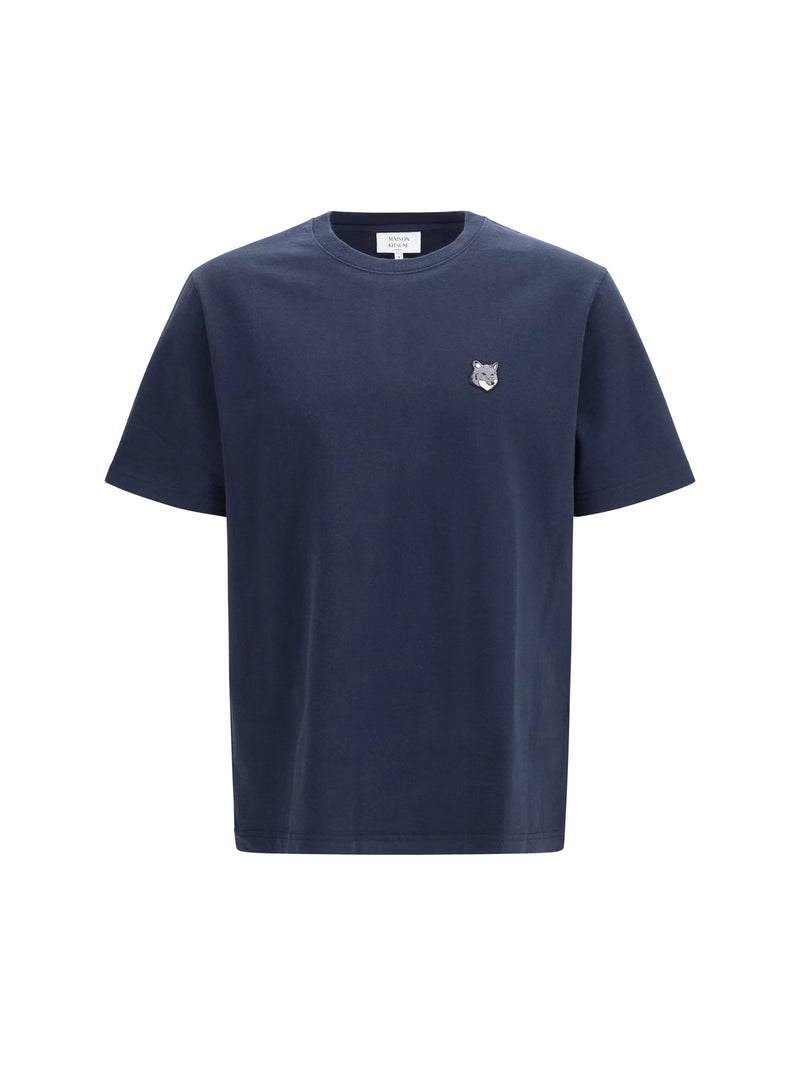 Maison Kitsuné Camiseta Maison Kitsuné Fox Head Comfort azul marino clásico - World Class Fashion