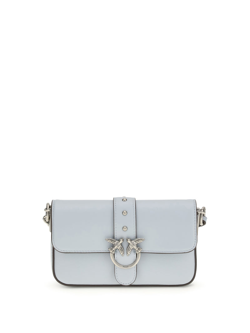 Pinko Pinko Baby Love Shoulder Bag Azzurro Celeste-Old Silver - World Class Fashion