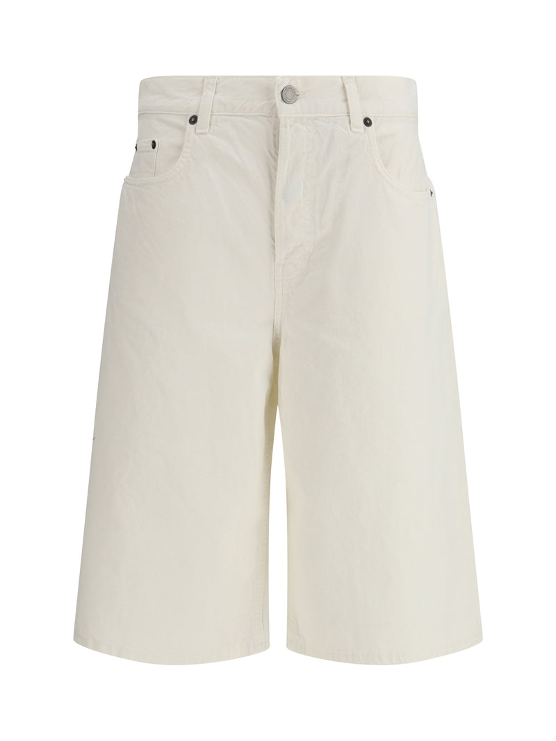 Haikure Haikure Becky Twill 45 Bermuda Shorts Off White - World Class Fashion
